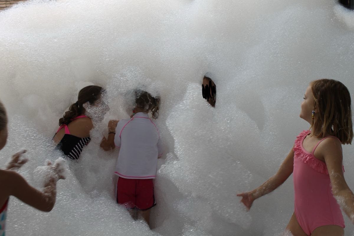 Foam machine party setup 1